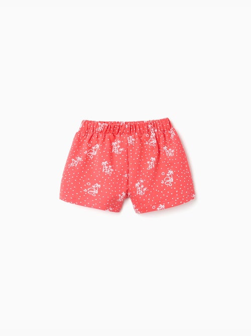 Lot de 2 shorts en coton unis et imprimés - Kiabi