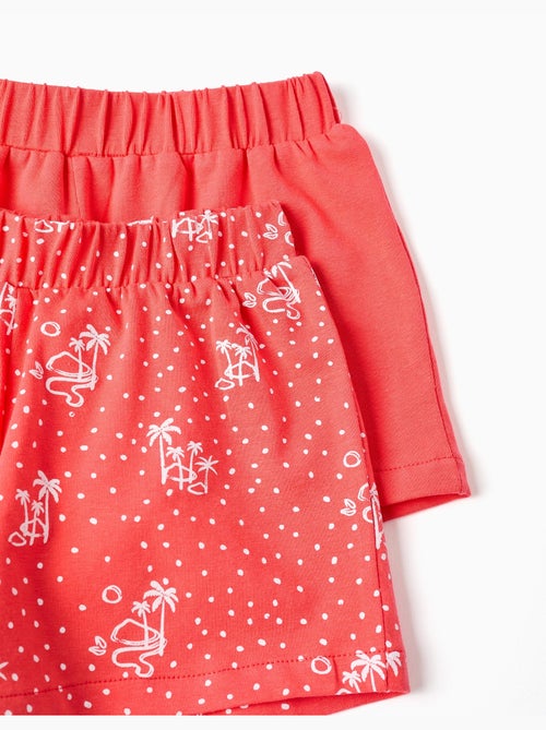 Lot de 2 shorts en coton unis et imprimés - Kiabi