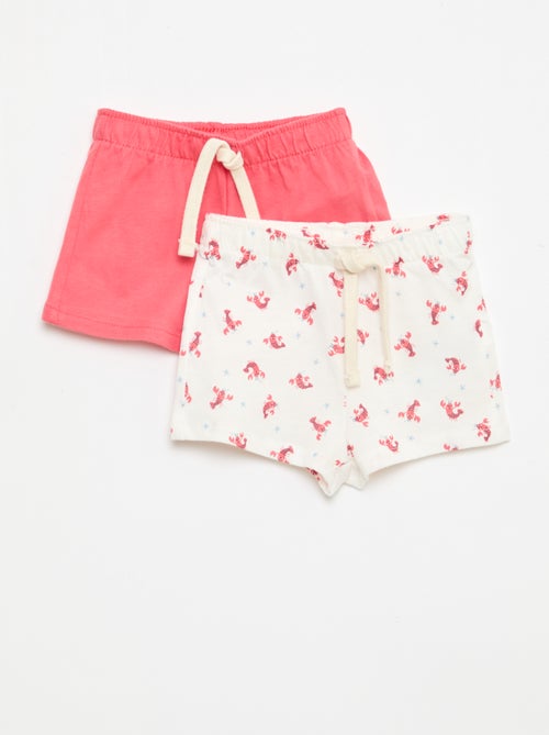 Lot de 2 shorts en jersey - Kiabi