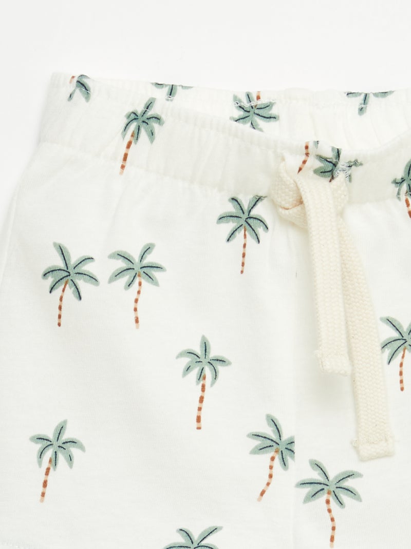 Lot de 2 shorts en jersey Blanc - Kiabi