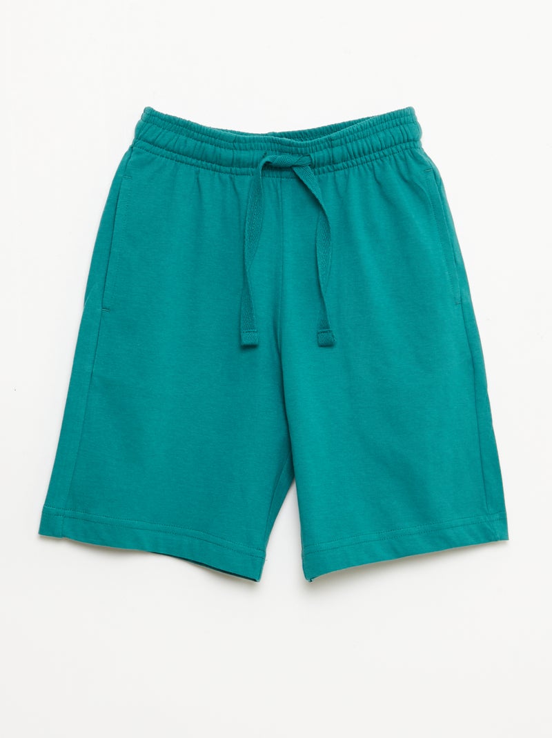 Lot de 2 shorts en jersey coton uni Beige - Kiabi