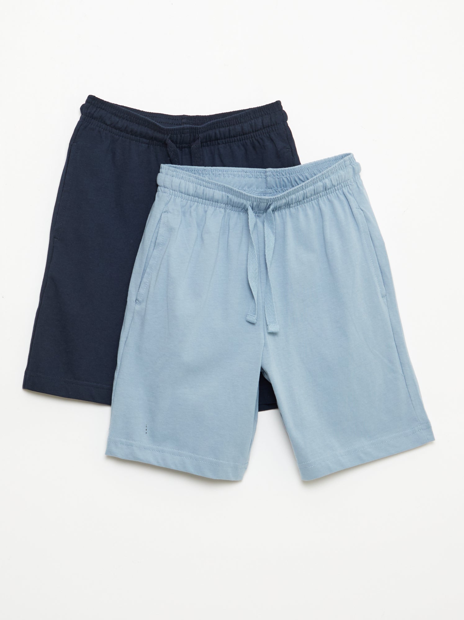 Lot de 2 shorts en jersey coton uni