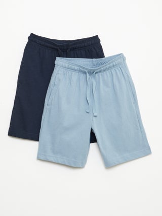 Lot de 2 shorts en jersey coton uni