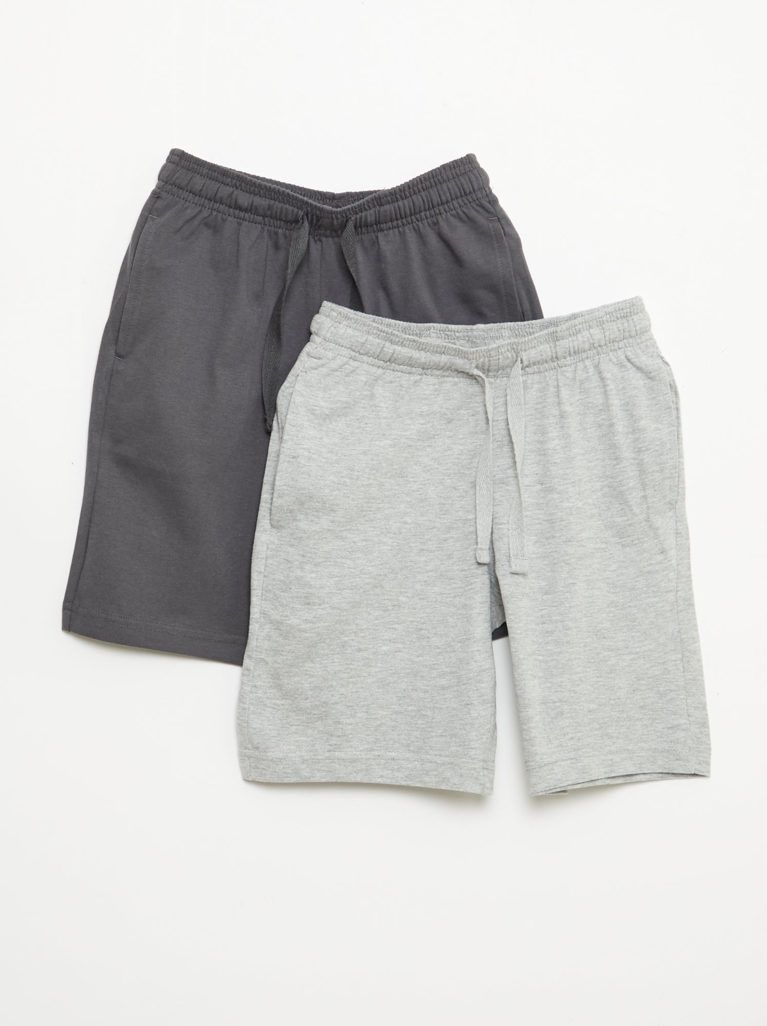 Lot de 2 shorts en jersey coton uni