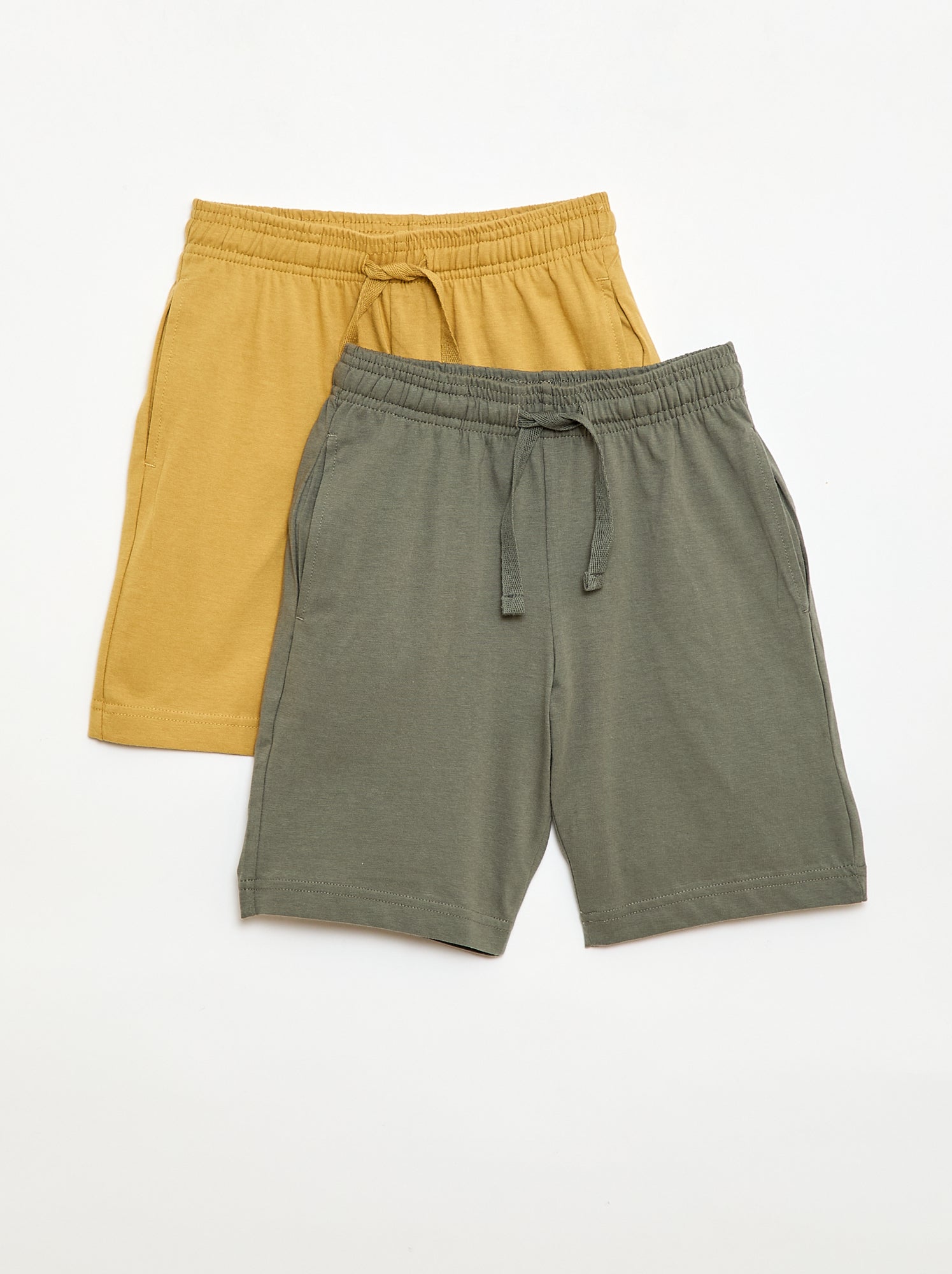 Lot de 2 shorts en jersey coton uni