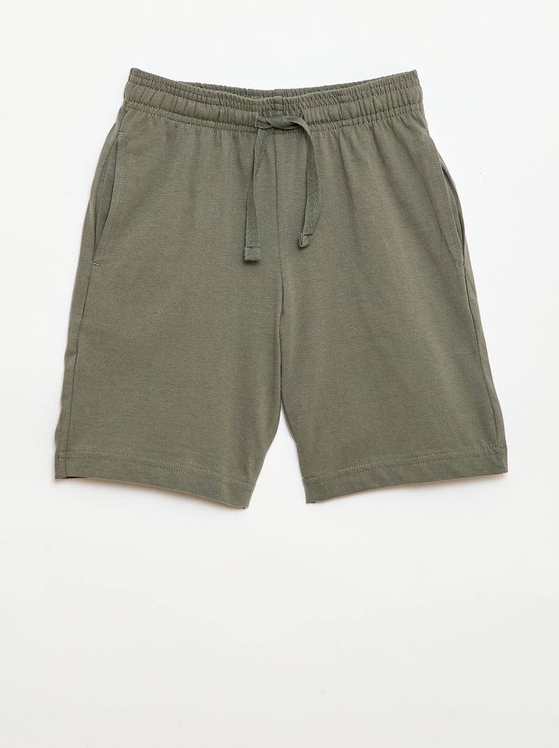 Lot de 2 shorts en jersey coton uni Jaune - Kiabi