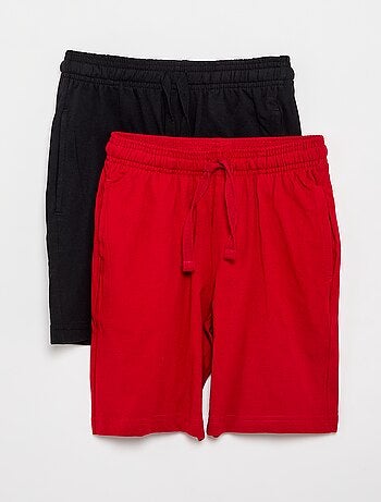 Lot de 2 shorts en jersey coton uni