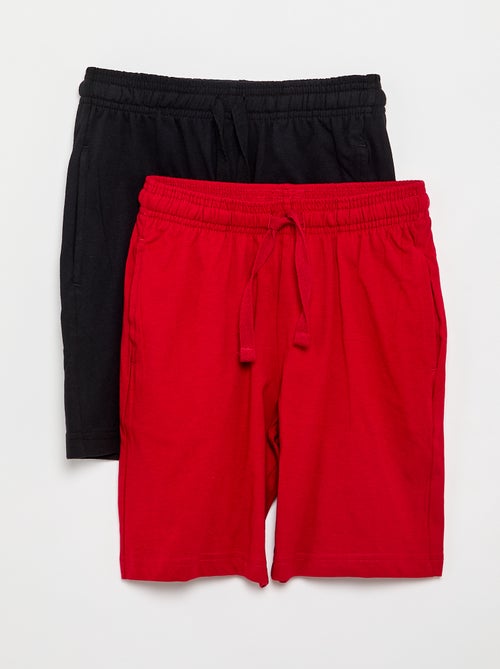Lot de 2 shorts en jersey coton uni - Kiabi