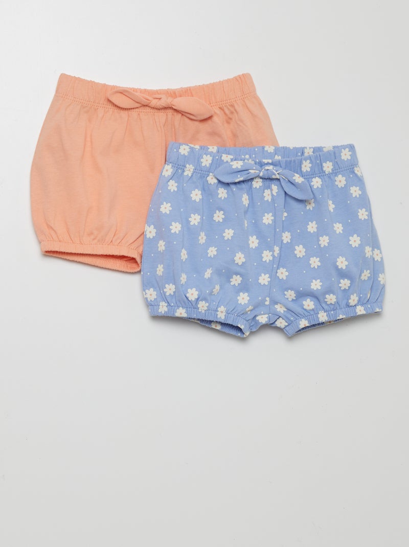 Lot de 2 shorts en jersey Orange - Kiabi