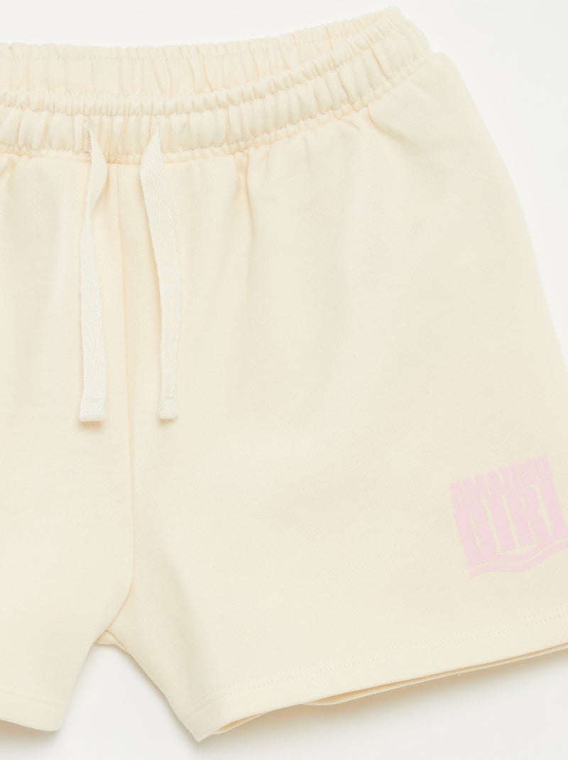 Lot de 2 shorts en molleton BEIGE - Kiabi