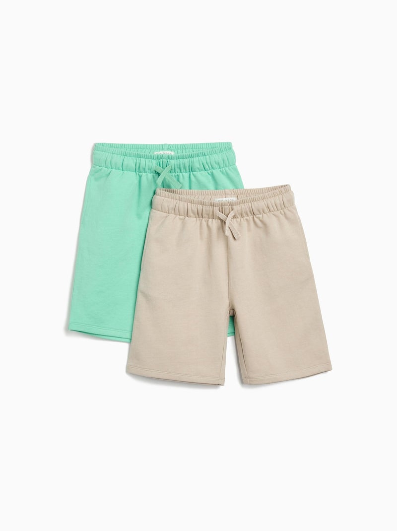 Lot de 2 shorts en polaire MO Fashion Vert - Kiabi