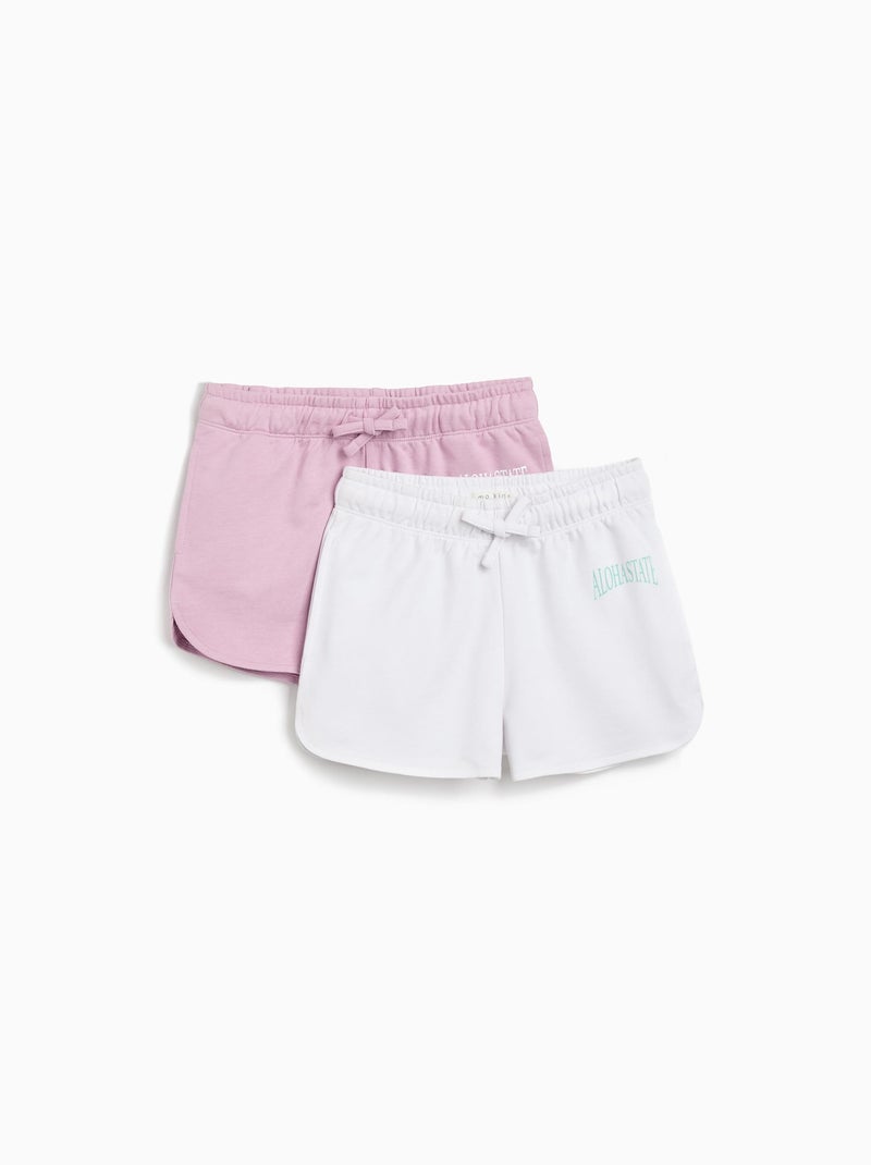 Lot de 2 shorts en polaire MO Fashion Violet - Kiabi