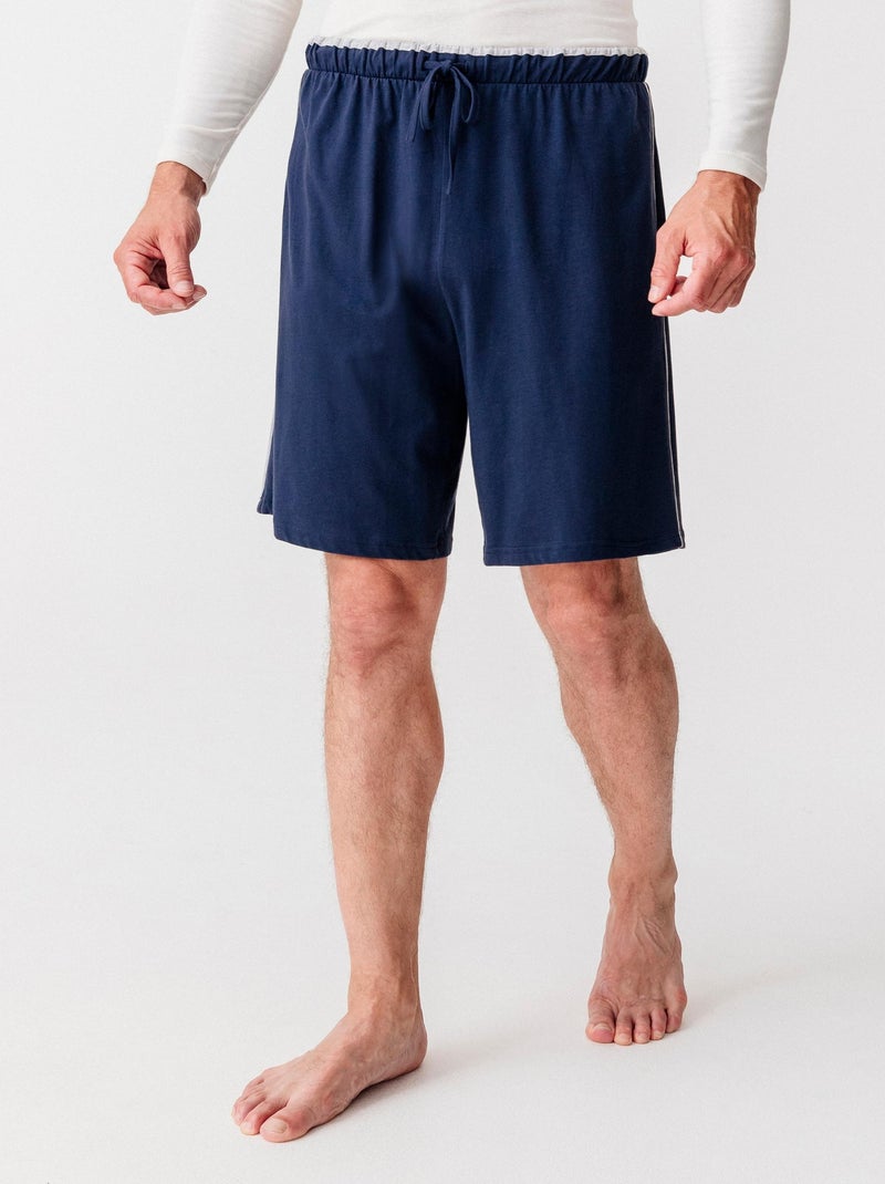 Lot de 2 shorts maille jersey - Damart Bleu marine - Kiabi