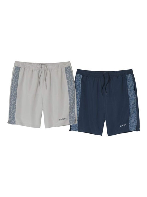 Lot de 2 Shorts Microfibre   - ATLAS FOR MEN - Kiabi