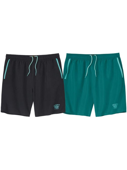 Lot de 2 shorts microfibre sport - atlas for men - Kiabi Lot de 2 shorts microfibre sport - atlas for men - Kiabi