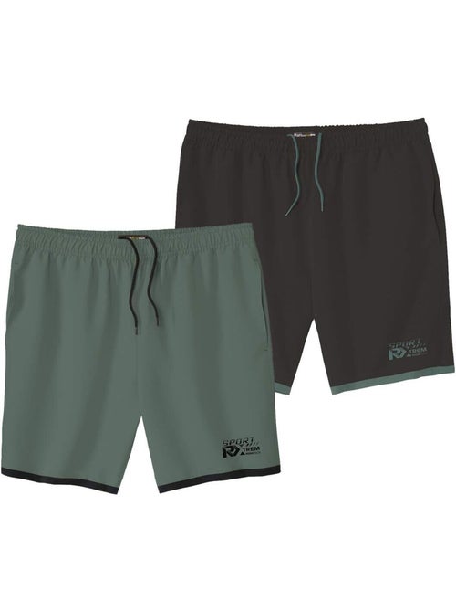 Lot de 2 Shorts Microfibre Sport - ATLAS FOR MEN - Kiabi Lot de 2 Shorts Microfibre Sport - ATLAS FOR MEN - Kiabi