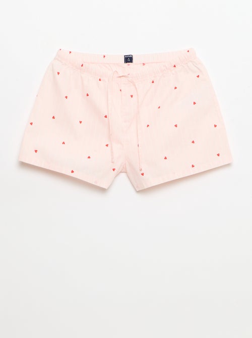 Lot de 2 shorts popeline avec cordon en coton - Kiabi
