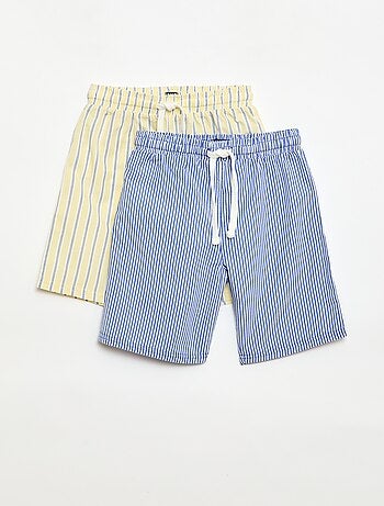 Lot de 2 shorts rayés