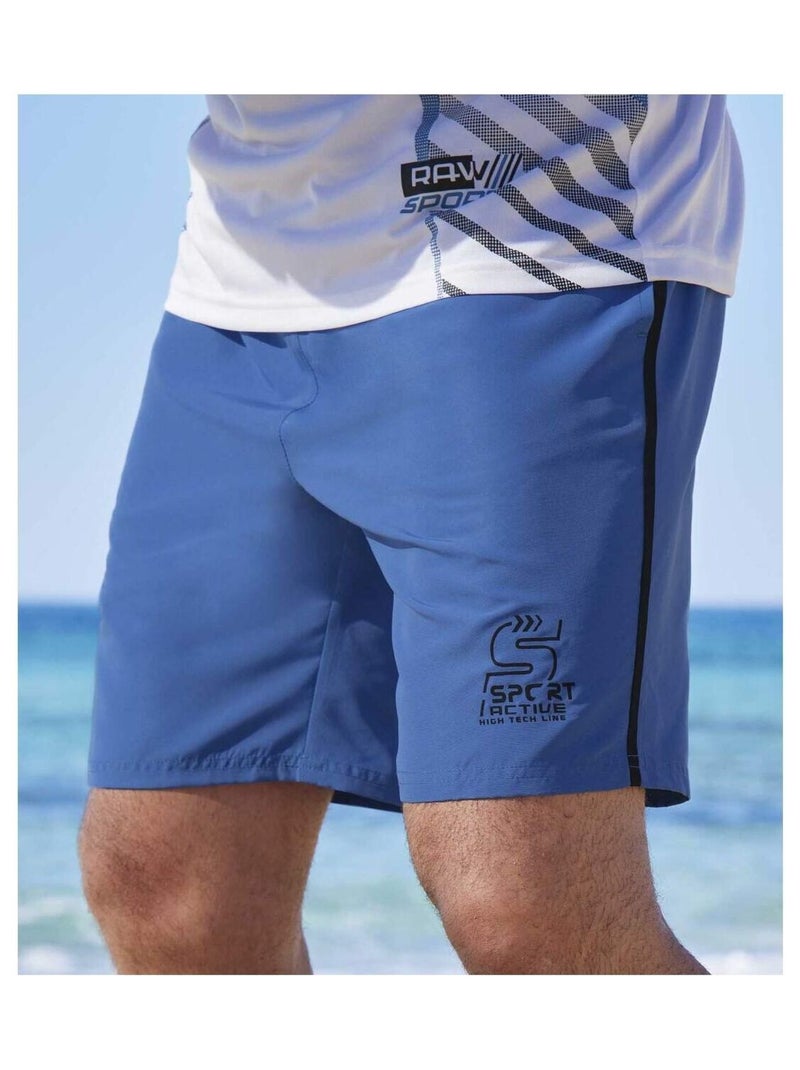 Lot de 2 Shorts Summer Sport  - ATLAS FOR MEN Bleu Noir - Kiabi