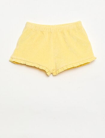 Lot de 2 shorts unis à volants en éponge