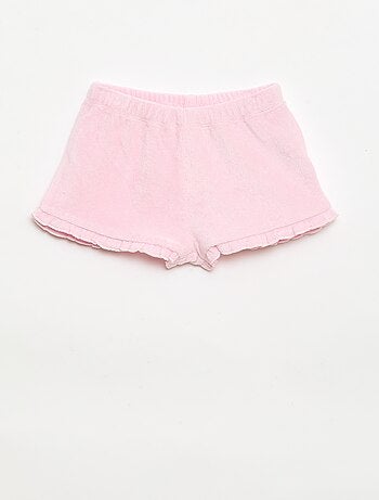 Lot de 2 shorts unis à volants en éponge
