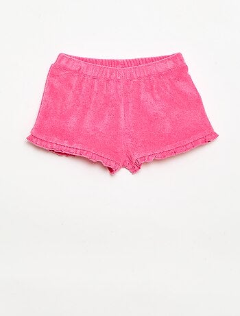 Lot de 2 shorts unis à volants en éponge