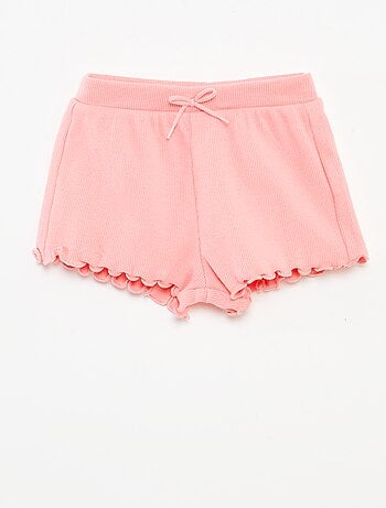 Lot de 2 shorts unis en maille côtelée