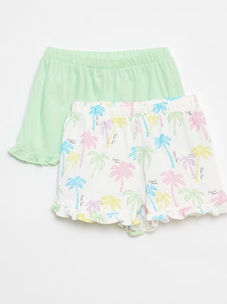 Lot de 2 shorts volantés
