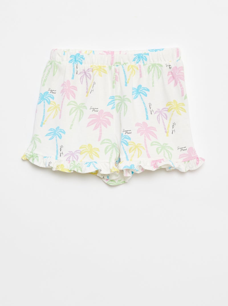 Lot de 2 shorts volantés Vert - Kiabi