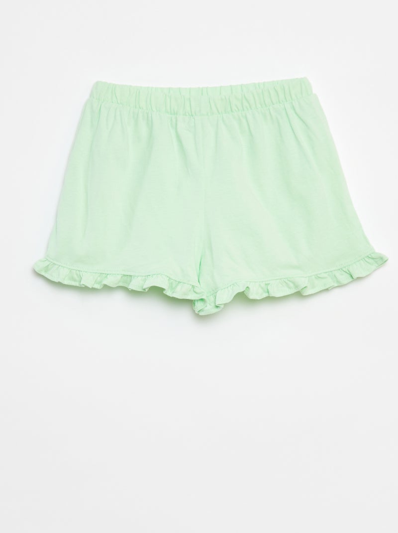 Lot de 2 shorts volantés Vert - Kiabi