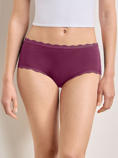 Lot de 2 shortys avec bords en dentelle - Kiabi Lot de 2 shortys avec bords en dentelle - Kiabi