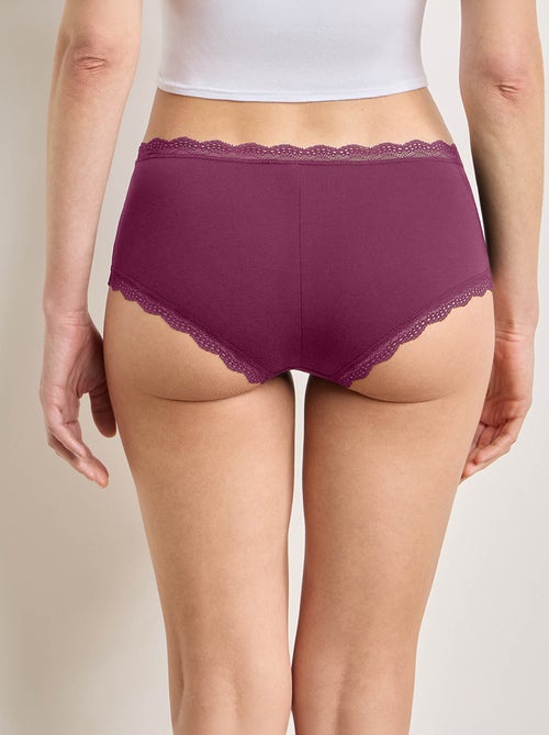 Lot de 2 shortys avec bords en dentelle - Kiabi Lot de 2 shortys avec bords en dentelle - Kiabi