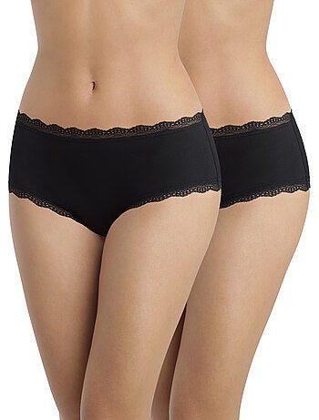 Lot de 2 shortys Daily Coton Dentelle