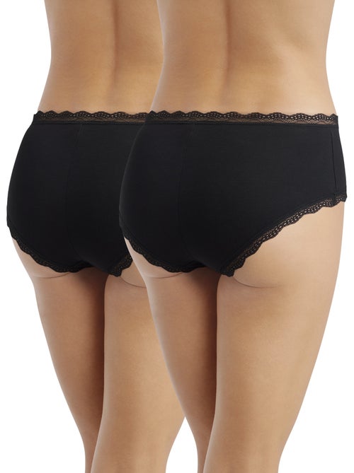 Lot de 2 shortys Daily Coton Dentelle - Kiabi
