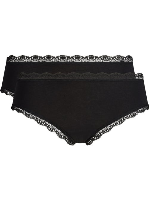 Lot de 2 shortys Daily Coton Dentelle - Kiabi