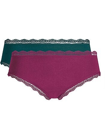 Lot de 2 shortys Daily Coton Dentelle