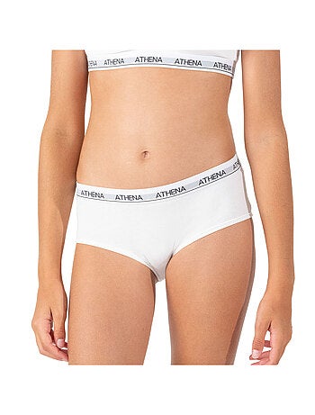 Lot de 2 shortys fille Coton Ultra Doux Athena