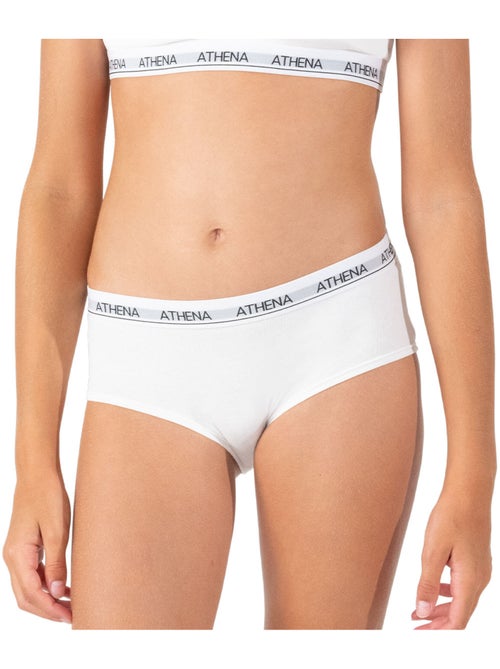Lot de 2 shortys fille Coton Ultra Doux Athena - Kiabi