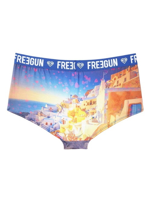 Lot de 2 shortys fille Romantic Cities Bleu Freegun - Kiabi