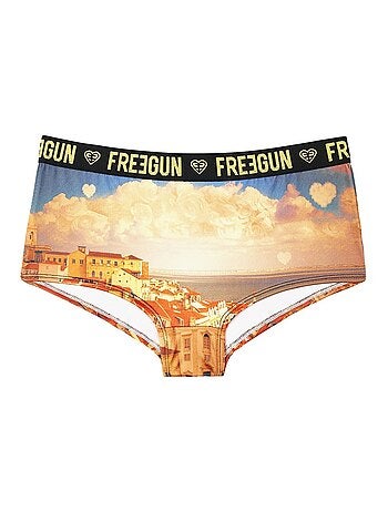 Lot de 2 shortys fille Romantic Cities Orange Freegun