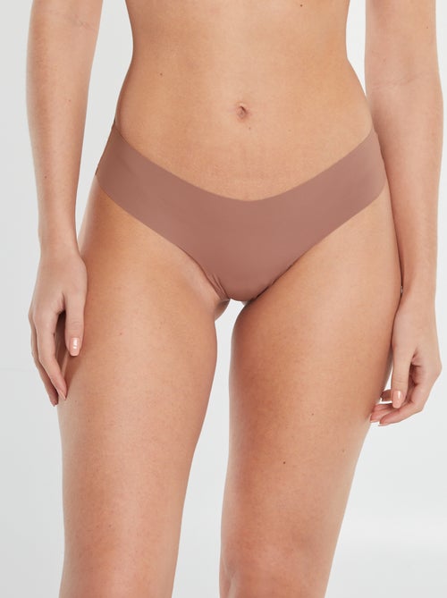 Lot de 2 shortys invisibles en microfibre - Kiabi