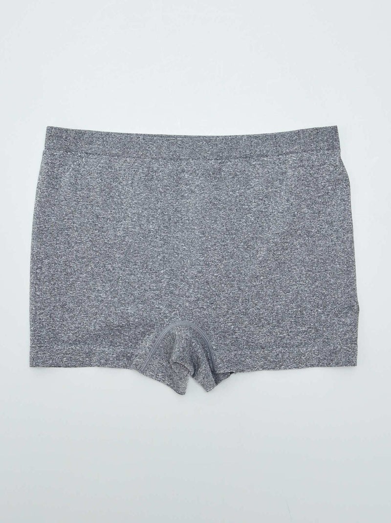 Lot de 2 shortys sans couture - collection facile à enfiler Noir/gris - Kiabi