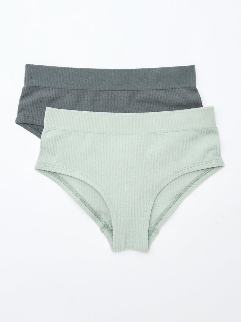 Lot de 2 shortys Seamless Vert - Kiabi