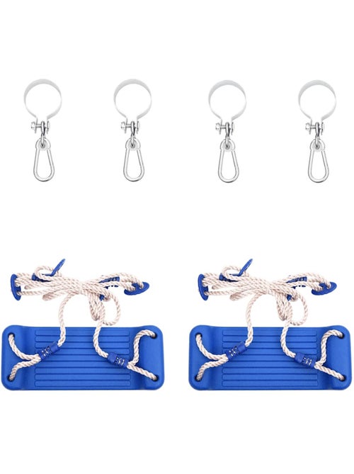 Lot de 2 sièges de balançoire à cordes 38x16 cm pe bleu vidaxl - Kiabi Lot de 2 sièges de balançoire à cordes 38x16 cm pe bleu vidaxl - Kiabi