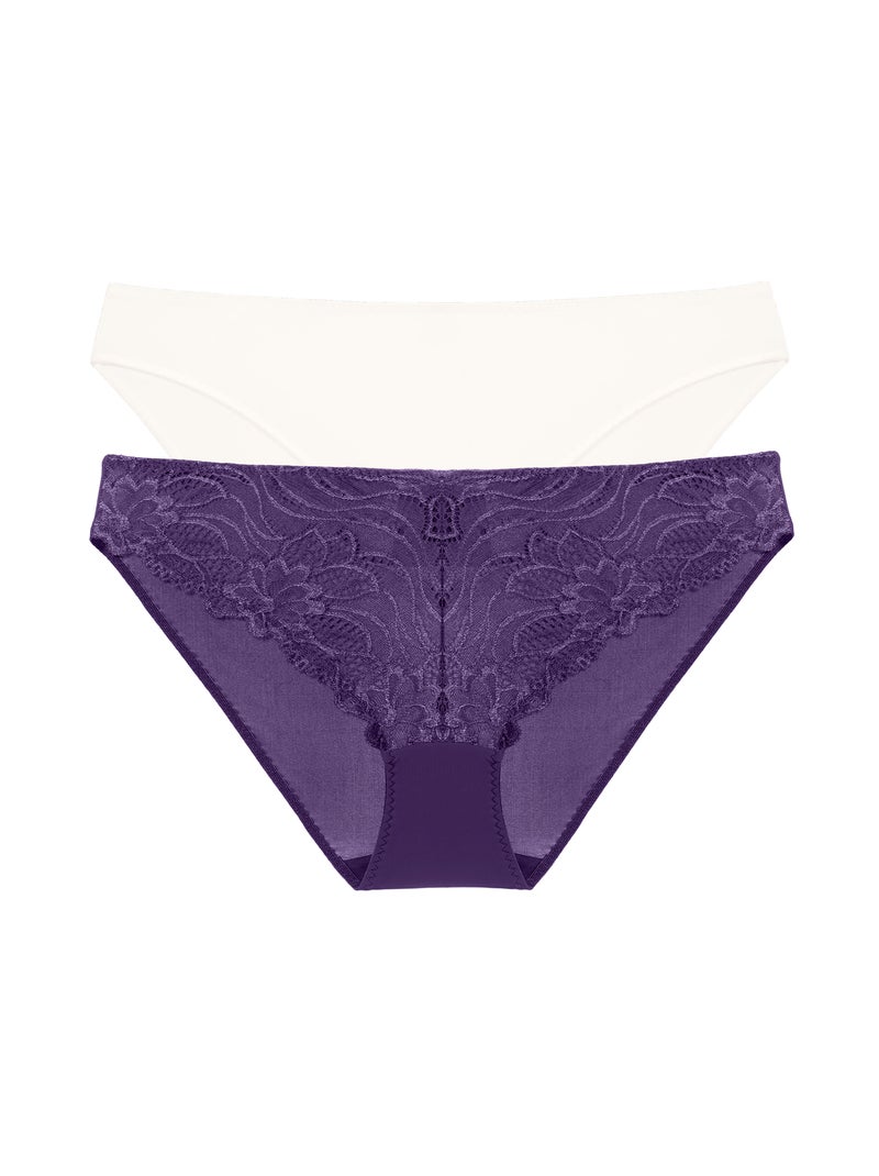 Lot de 2 slips angie Dorina Ivoire - Kiabi