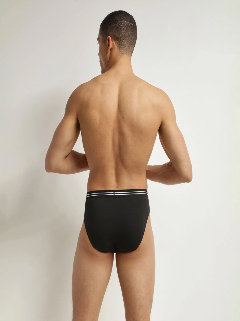 Lot de 2 Slips Coton Ecodim Noir - Kiabi
