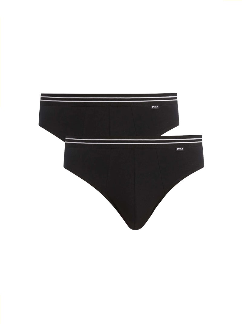 Lot de 2 Slips Coton Ecodim Noir - Kiabi