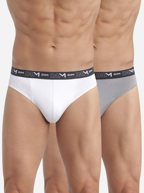 Lot de 2 Slips Coton Strech - Kiabi