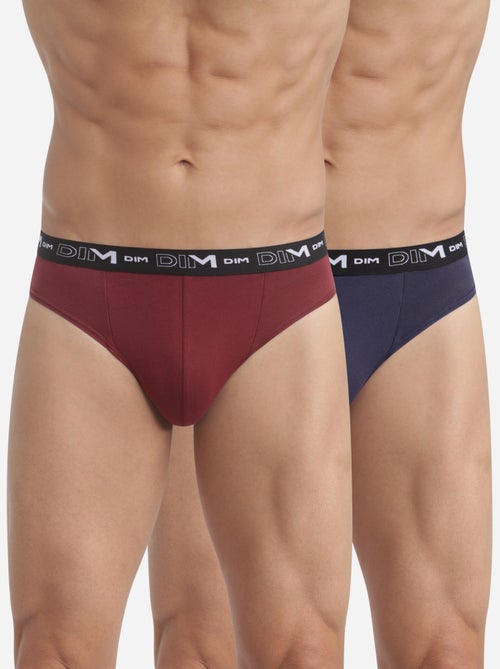 Lot de 2 Slips Coton Strech - Kiabi