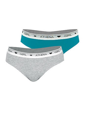 Lot de 2 slips fille Coton Utlra Doux Athena Fille